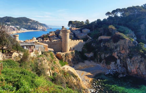 istock Mediterranean village of Tossa de Mar, Spain 1255208590