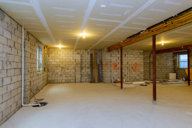 istock Basement renovation interior frame of a new house under construction 1255209517