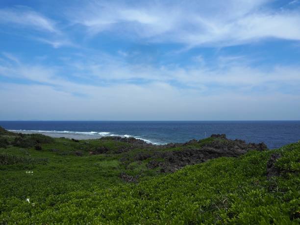 istock Panoramic seascape from Cape Hedo, the north end of Okinawa main island (Kunigami-son, Kunigami-gun, Okinawa, Japan) 1255210708