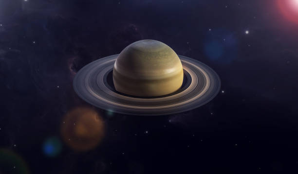 istock Saturn planet in the universe. Planet with rings is called saturn. 3D rendering. 1255210835