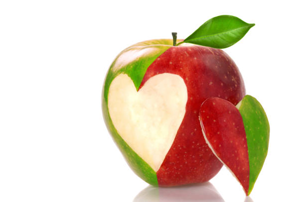 istock Freshness Apple With Heart Symbol 1255213116