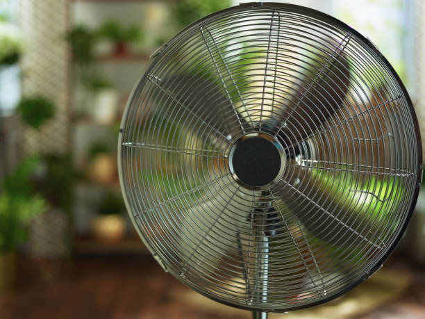 istock modern metallic floor stand electric fan 1255220354