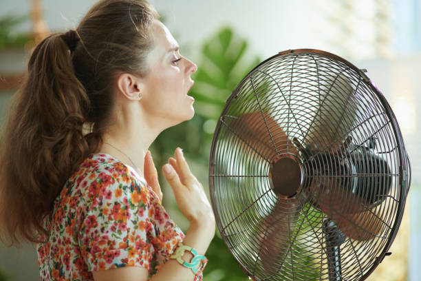 istock unhappy modern housewife feeling summer heat 1255220740