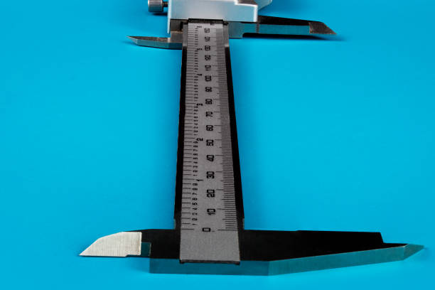 istock Modern digital vernier caliper close-up. Accurate measurement of various sizes 1255222015
