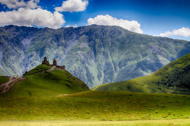 istock View of Gerget church over Kazbegi 1255223603