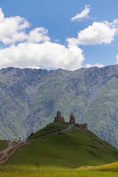istock View of Gerget church over Kazbegi 1255223664