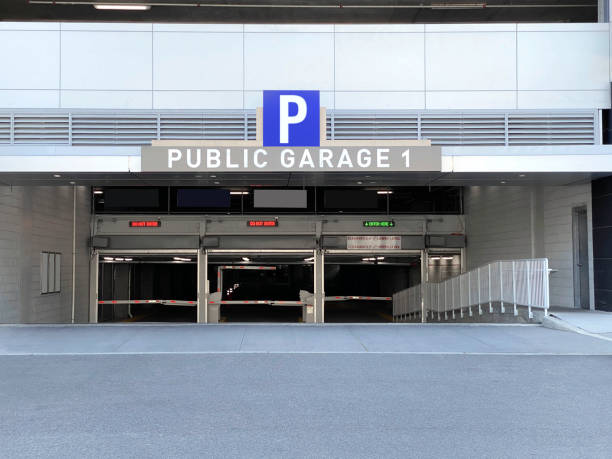 주차장 입구 - building feature parking garage stationary built structure 뉴스 사진 이미지