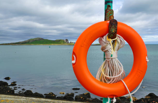 istock Red lifebelt in Howth, Ireland 1255227423