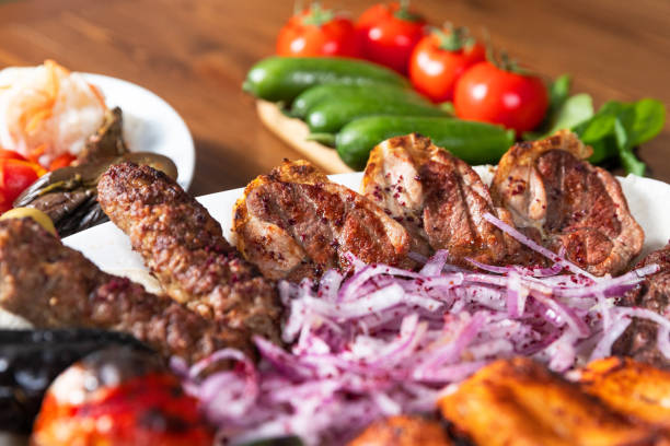 istock Lyulya kebab, Azerbaijani meat meal 1255234091