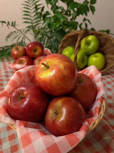 istock Very delicious and healthy apples 1255236247