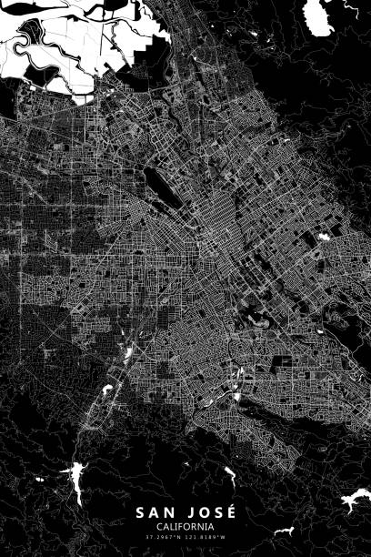 istock San Jose, California, United States of America Vector Map 1255242721
