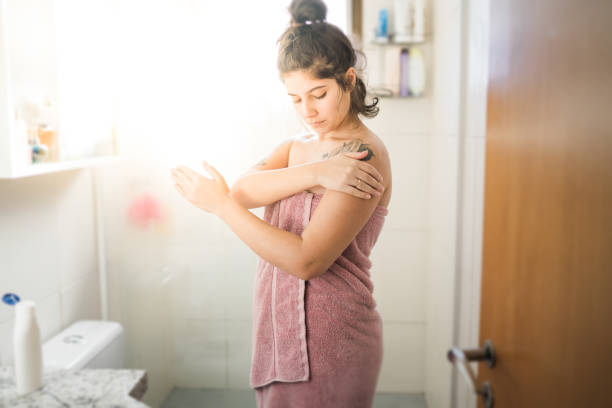 istock Woman relaxing time at the bathroom 1255246292