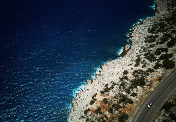 istock mediterranean sea coast aerial view, Turkey 1255249244