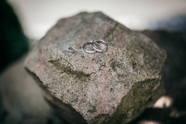 istock Rings on a stone as a detailed view 1255254732