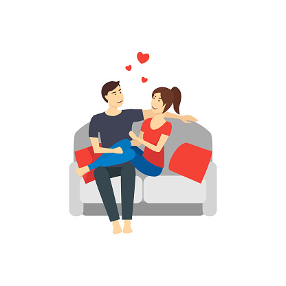 Cartoon Characters People Couple In Love Vector Stock Illustration -  Download Image Now - Adult, Beauty, Boyfriend - iStock