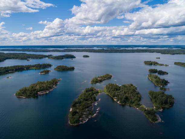 istock Aerial view over Stockholm archipelago 1255257293