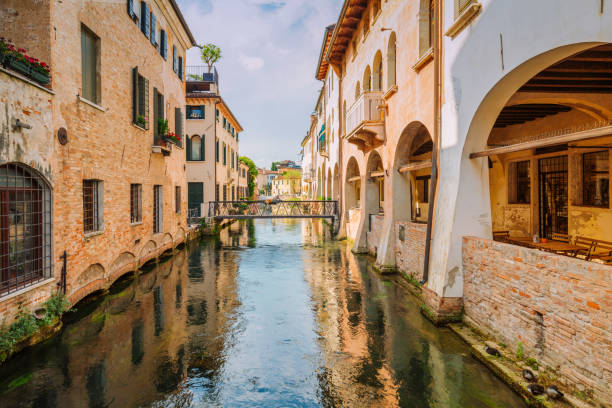 istock Treviso in Italy, Historical architecture, river view 1255257457