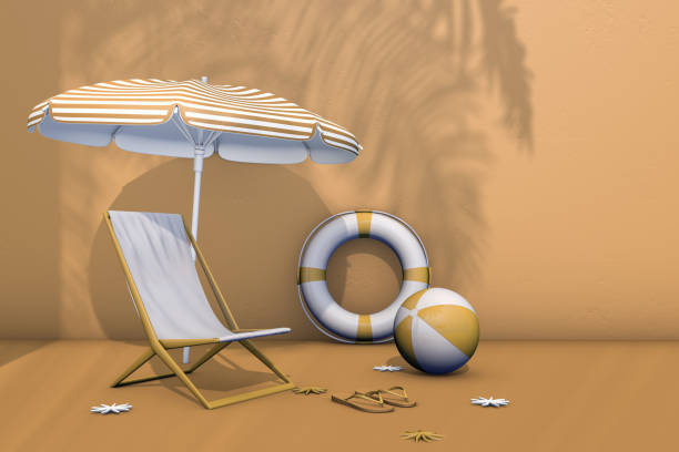 istock 3D rendering of summer concept. 1255257602