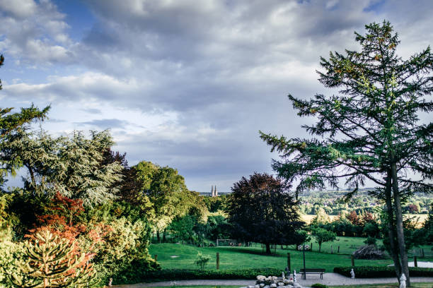 istock Church towers in the background 1255260076