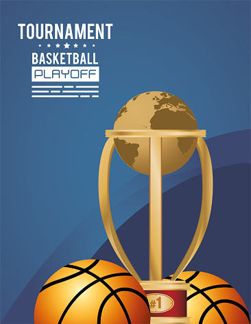 istock basketball sport poster with balloon and trophy 1255260332