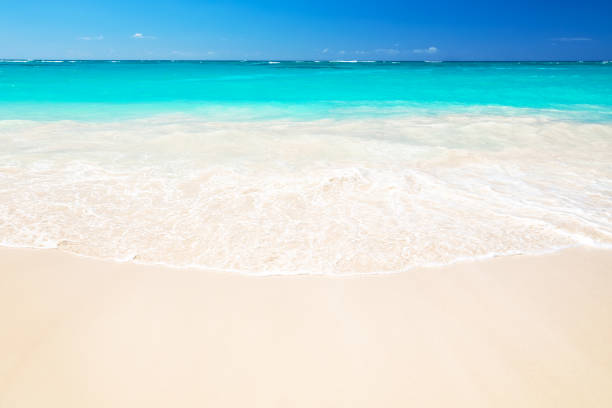 Wave of the sea on the sand beach