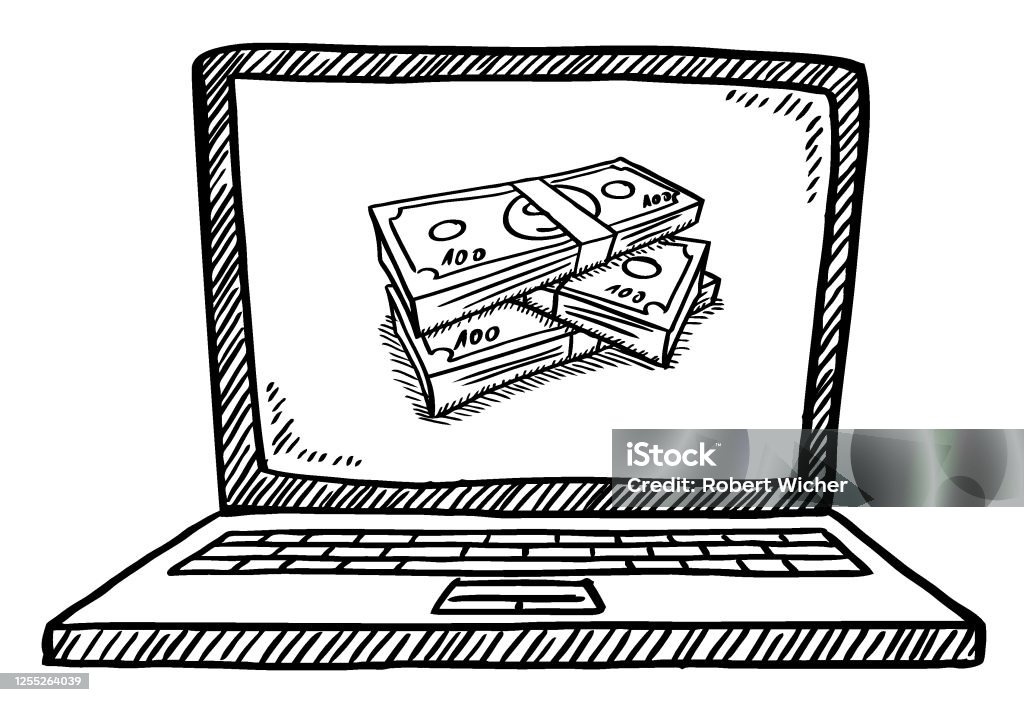 Ilustración de Doodle Estilo Dibujo Animado De La Computadora Portátil Con Dinero En La Pantalla Ilustración Vectorial Sobre Fondo Transparente y más Vectores Libres de Derechos de Billete de banco - iStock Ilustración de Doodle Estilo Dibujo Animado De La Computadora Portátil Con Dinero En La Pantalla Ilustración Vectorial Sobre Fondo Transparente y más Vectores Libres de Derechos de Billete de banco - iStock