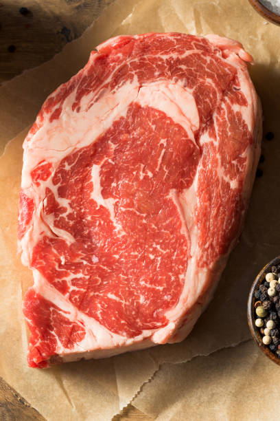 istock Raw Grass Fed Ribeye Steak 1255265999