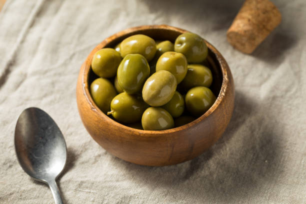istock Raw Green Organic Olives 1255266078