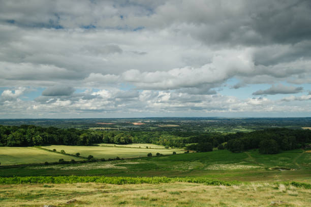 Rainy landscape from Bradgate Park United Kingdom