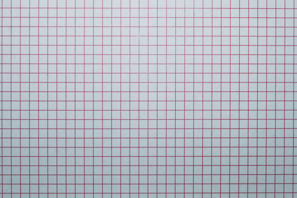 istock Checkered paper background. square grid. crossing red lines 1255276600