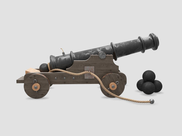 istock 3d ramadan cannon gun isolated 1255287503