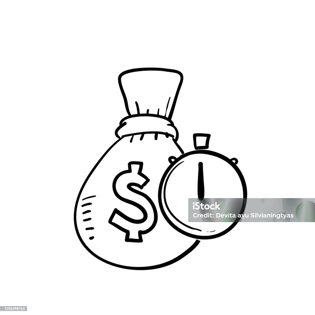 Money Bag Dollar Sign Drawing Stock Illustration - Download Image Now - Money  Bag, Drawing - Art Product, Dollar Sign - iStock