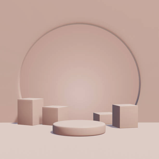 istock 3d rendering geometric  podium for product placement,monochromatic color 1255299900