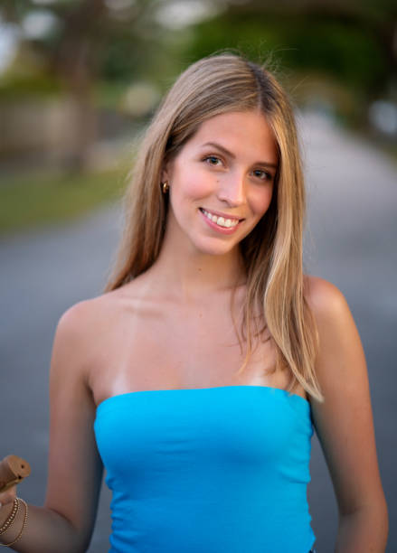 Cuban blonde girl portrait