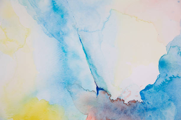 istock Abstract colorful watercolor background on a white paper 1255328339