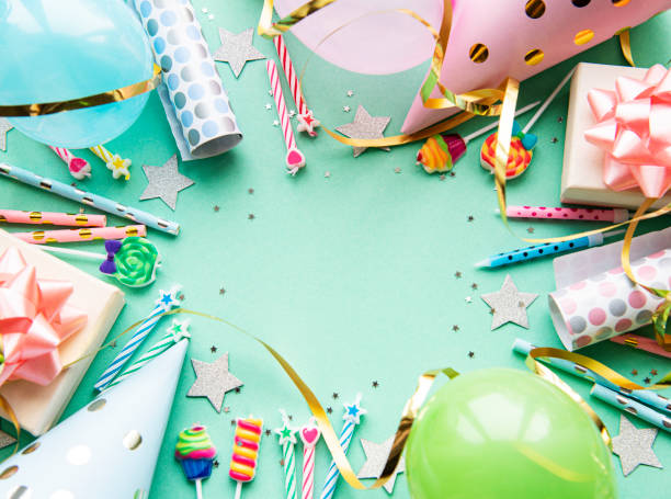 istock Happy birthday and party background 1255330989