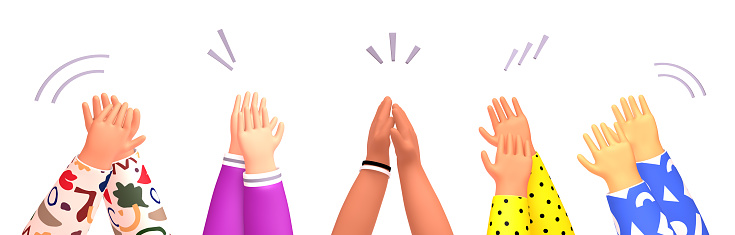 Ilustración de Un Conjunto De Manos De La Gente Aplaudiendo Aplausos Ovación Celebración Éxtasis Ilustración De Renderización En 3d En Estilo De Dibujos Animados Lindo y más Vectores Libres de Derechos de Ilustración de Un Conjunto De Manos De La Gente Aplaudiendo Aplausos Ovación Celebración Éxtasis Ilustración De Renderización En 3d En Estilo De Dibujos Animados Lindo y más Vectores Libres de Derechos de