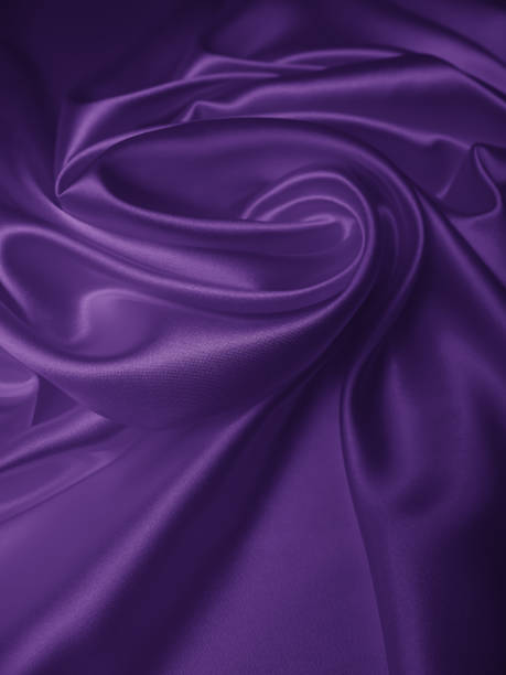 istock Beautiful elegant wavy violet purple satin silk. 1255333672