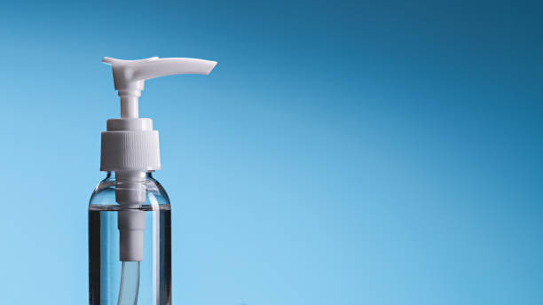 istock One bottle in a spray with a disinfectant. 1255338006