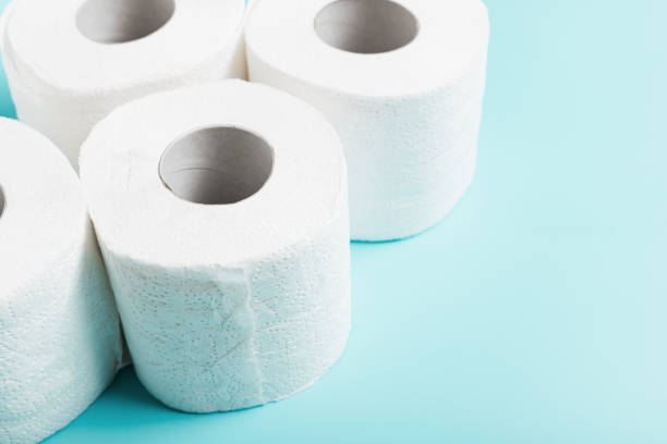 istock Toilet white paper close-up 1255339752