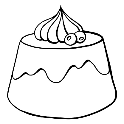 Vector Vẽ Tay Bánh Pudding Biểu Tượng Tráng Miệng Tráng Miệng Hình minh họa  Sẵn có - Tải xuống Hình ảnh Ngay bây giờ - iStock