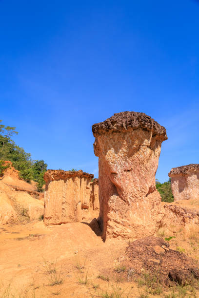 istock Phae Mueang Phi Forest Park, sandstone erosion canyon, famous tourist destination in Phrae, Thailand 1255343214