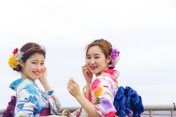 istock Woman in yukata 1255347287