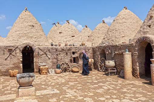 Sanliurfa, Turkey, April 12, 2018 : The Beehive Houses of Harran, Made from Bricks and Mud, They First Appeared Around 3000 Years Ago