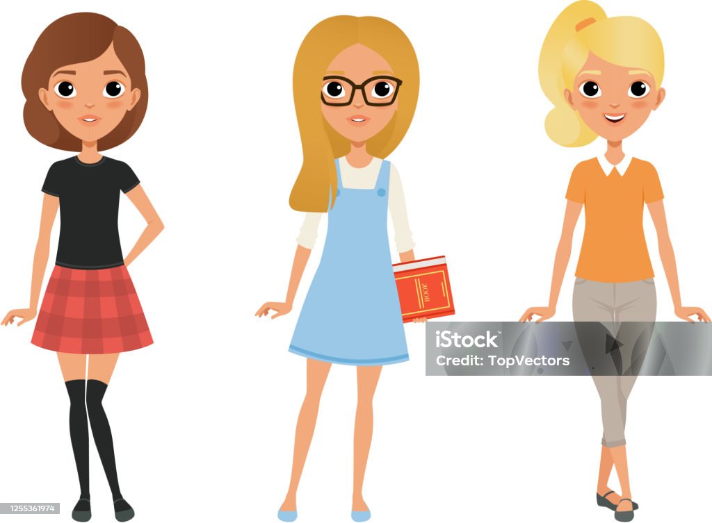 Ilustración de Tres Hermosas Chicas Vestidas Con Ropa De Moda Grupo De Lindos Adolescentes Elegantes Personajes De Estilo De Dibujos Animados Vector Ilustración y más Vectores Libres de Derechos de A la Ilustración de Tres Hermosas Chicas Vestidas Con Ropa De Moda Grupo De Lindos Adolescentes Elegantes Personajes De Estilo De Dibujos Animados Vector Ilustración y más Vectores Libres de Derechos de A la
