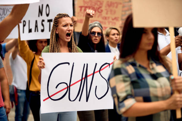 istock No more guns against the people! 1255363630