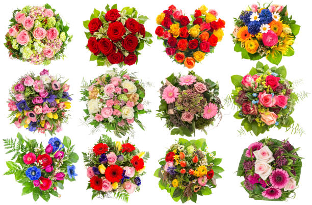 istock Flower bouquet Birthday Wedding Holidays Gift card postcard 1255365287