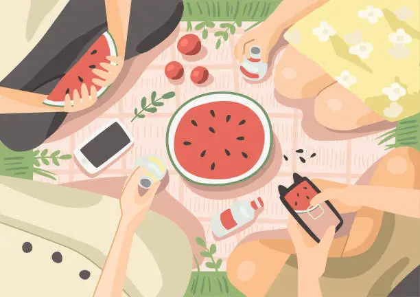 Vector illustration of picnic