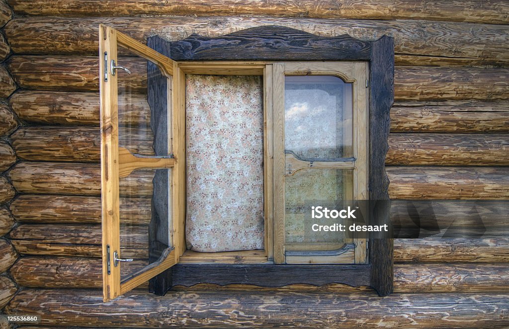 Cottage-Fenster - Lizenzfrei Alt Stock-Foto