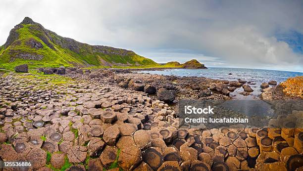 Giants Causeway Panorama Stock Photo - Download Image Now - Giants Causeway, Fantasy, Basalt